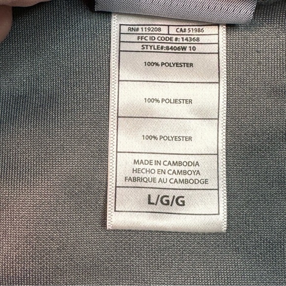 REEBOK Full Zip Logo Hoodie in Brilliant Gray OnField NFL Large - Picture 6 of 8